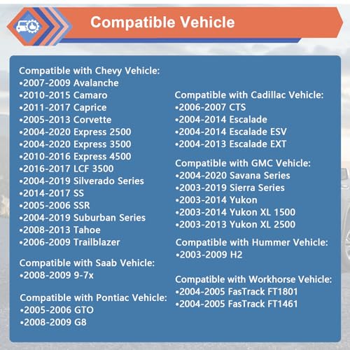 Image of Head Gasket Compatible with Chevy Cadillac GMC Vehicle 2004-2020 Avalanche Camaro Express Silverado Suburban, 2004-2014 Escalade ESV EXT, 2003-2020 Savana Sierra Yukon XL 1500 2500, Replace#26192PT