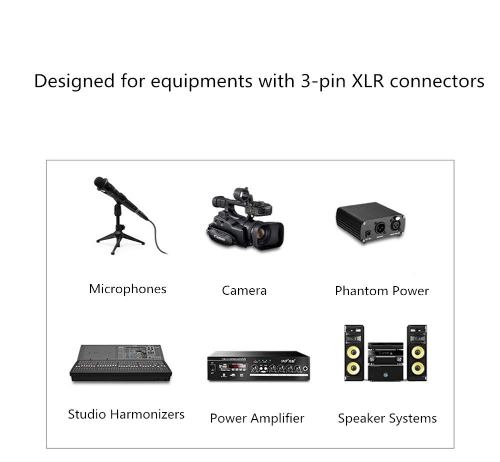 PULSE - Cavo Per Microfono Da XLR Maschio A XLR Femmina A 3 Pin, 0,5 M Nero - Foto 4