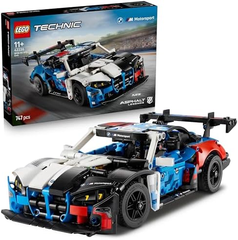 LEGO Technic BMW M4 GT3 EVO Rennwagen 42226 | Spielzeug ab 11 Jahren für Jungen, Modellbausatz mit V6-Motor, Lenkung und öffnenden Türen, Gaming Geschenk, 747 Teile