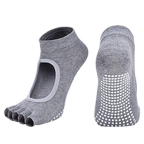Moiky Non Slip Toeless Socks For Women Yoga Pilates Barre Ballet Workout Grip Socks Open Half Toe Socks(4 Pairs) #TOP6