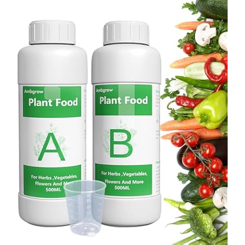 1000ML Plant Hydroponcs Nutrient Fertilizer for Indoor hrdroponics Garden, Hydroponics Plant Food A and B Fit for Plants Germination-Lettuce, Mint Cover