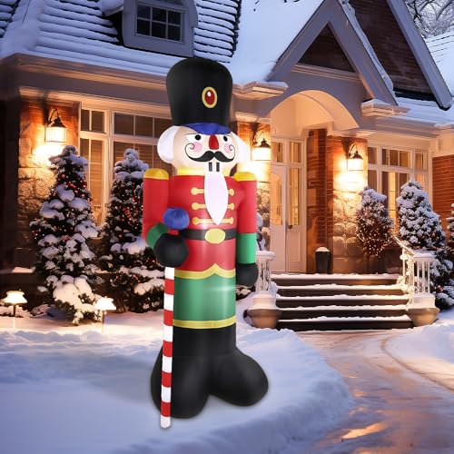 240 cm aufblasbarer Weihnachtsmann, Nussknacker-Dekoration,...