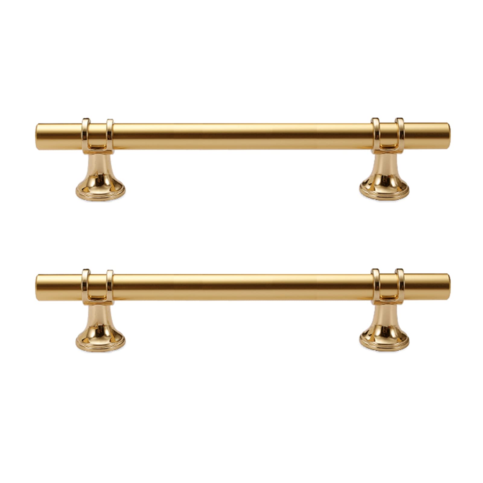 Jiaolun123 Golden 2 Pack Cabinet Pulls Aluminum Alloy Cabinet Handles Door Handle Sets Cabinet Knobs Door Levers For Bathroom,Closet,Wardrobe (Hole Distance 192Mm)