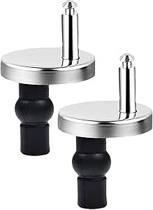 2 Pièces De Fixation Pour Abattant WC, Charnières Universelles Rondes, Acier Inox 304 Et Caoutchouc