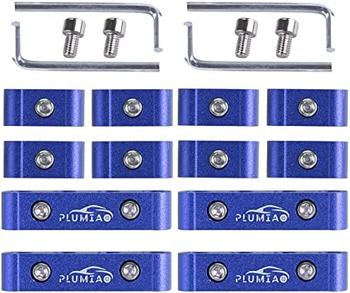 PLUMIA Spark Plug Wire Separator Divider Clamp 12pc Kit 8mm 9mm 10mm Fit For Racing Car (Blue)