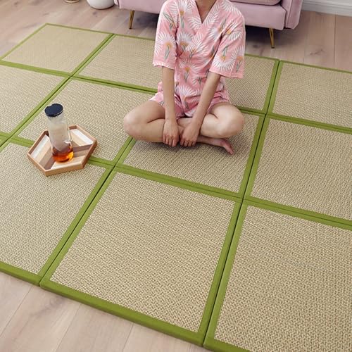 Colchón de suelo plegable para habitación de invitados, tapete de dormir de ratán natural transpirable, futón japonés para sala de estar, dormitorio