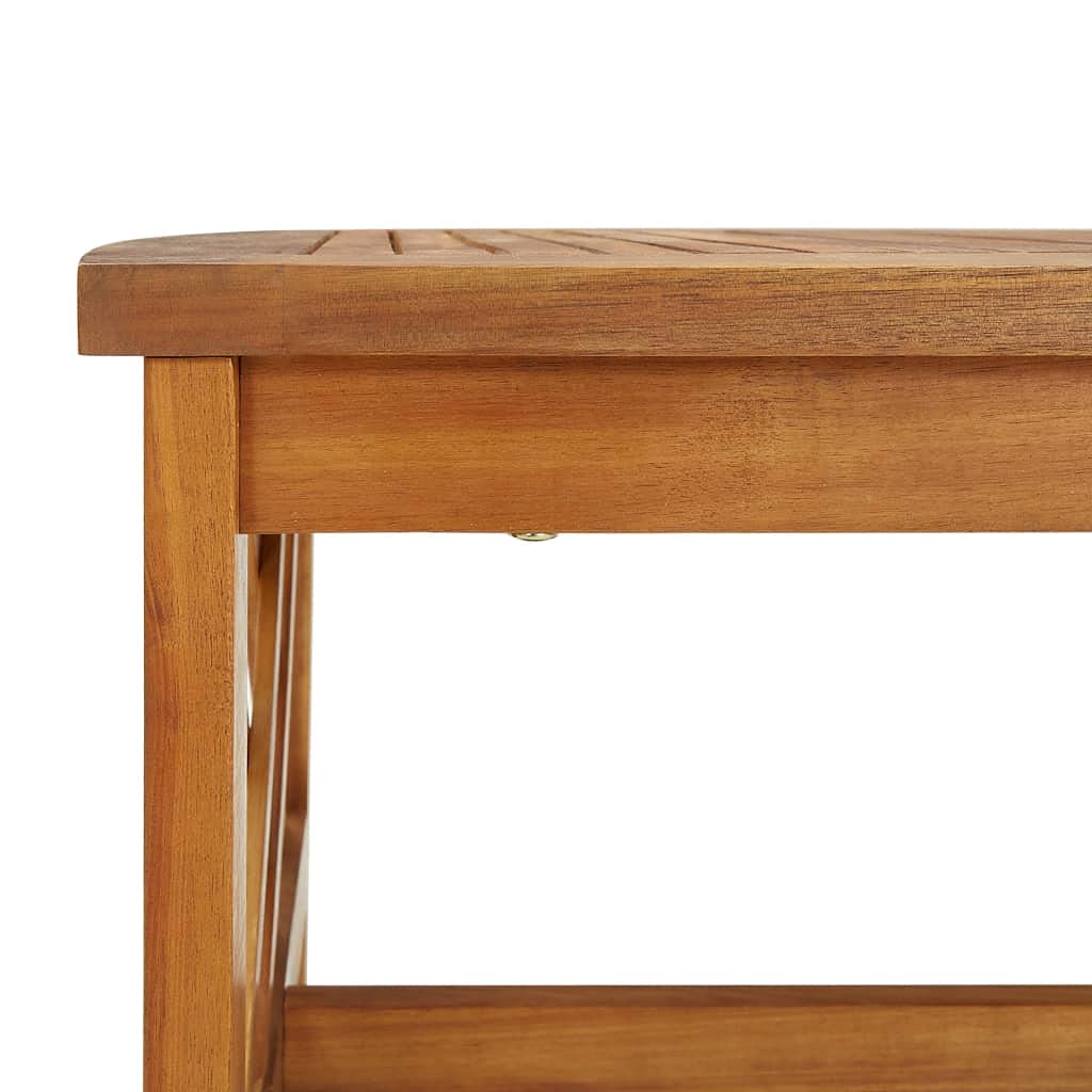 Juego de Muebles de jardín Madera Maciza de Acacia 3 Piezas, 2 Bancos y Mesa Centro, Mueble Exterior para terraza Patio balcón con diseño Resistente y almacenaje Ideal para Ocio y reunión al