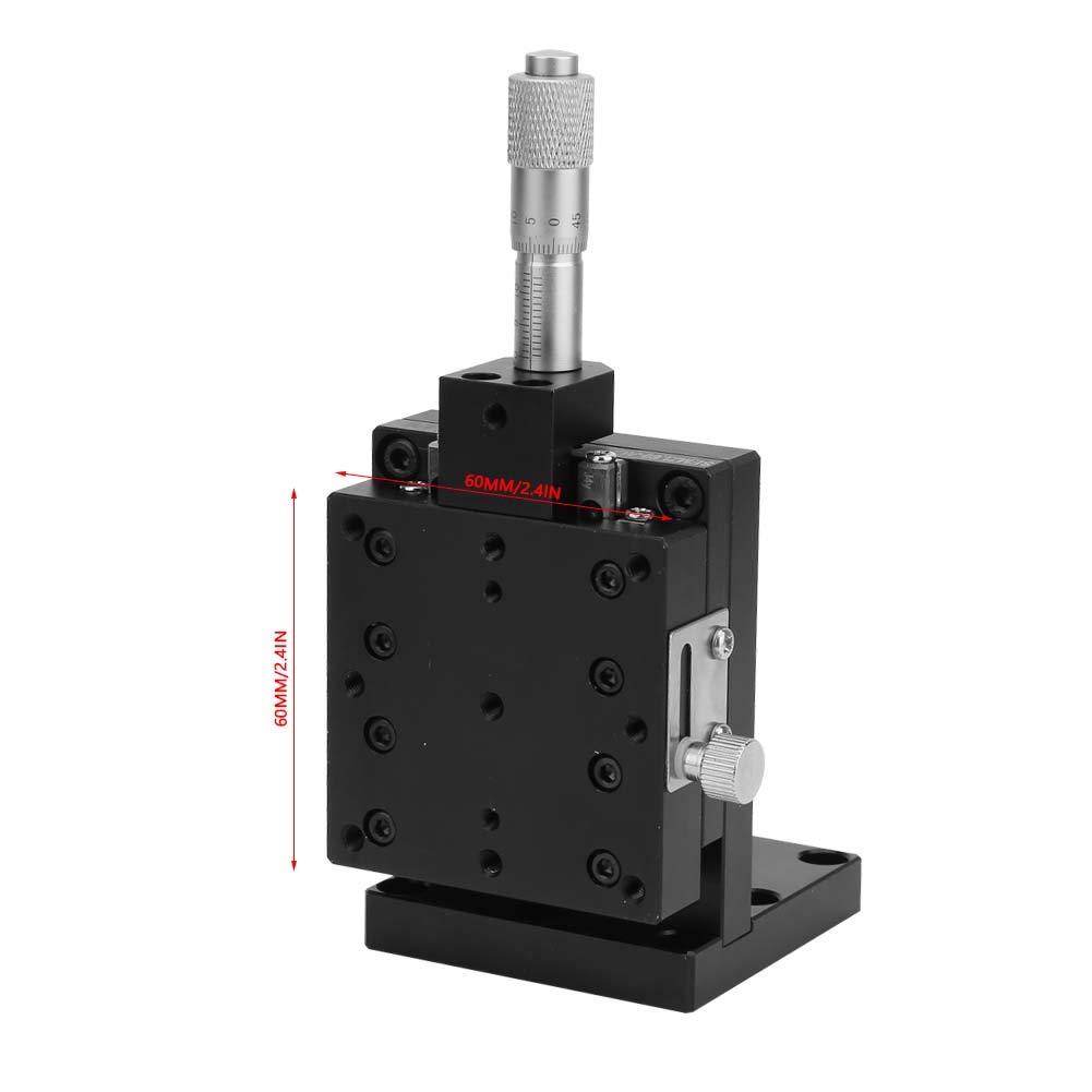 SEMZL60-ACR Plataforma de Recorte de Mesa Deslizante Manual Guía de Rodillos Cruzados de Etapa Lineal 60 * 60 Mm para Equipos de Producción de Pantalla Táctil Capacitiva