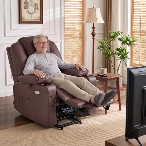 Image of MCombo Power Lift Recliner Chair for Elderly 7040(Medium, Light Brown)