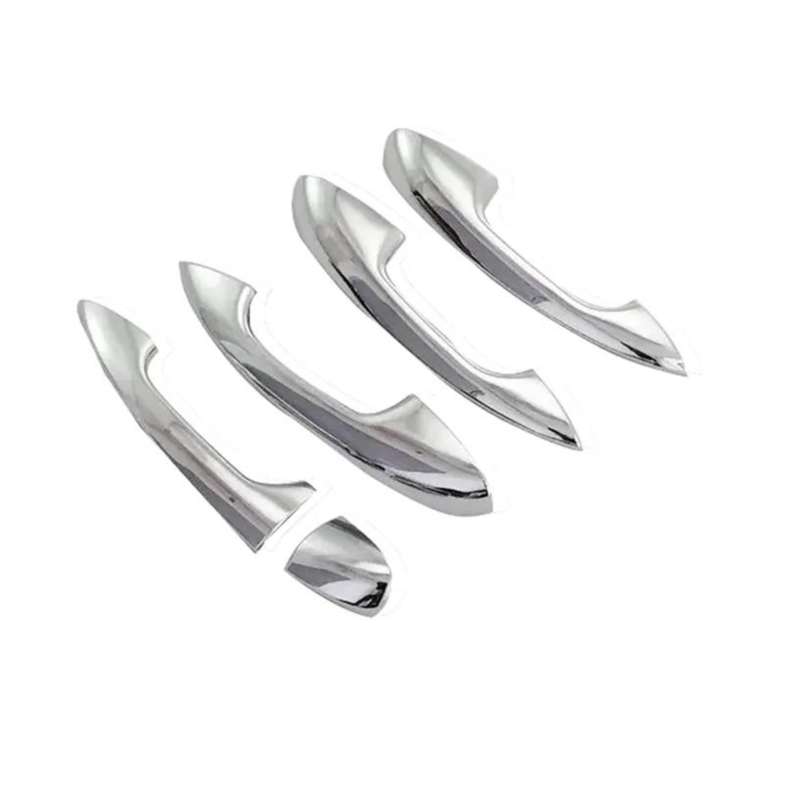 SLIMES Chrome Car Door Handle Bowl Cover LHD for Benz C Class W205 GLC X253 E W213 Accessories Sticker Protection(B Silver)