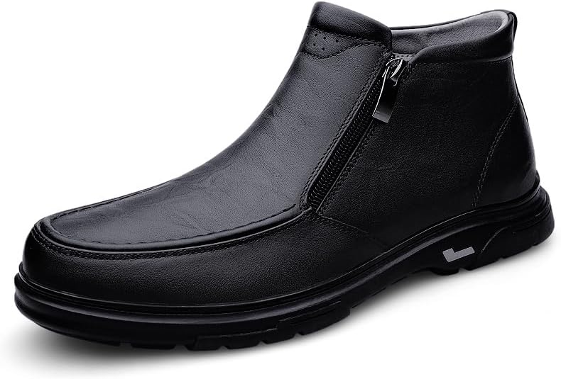Men's Oxford & Derby Boots Ankle Boots Short Boots Leather Flat High-top Slip On Zip For Male