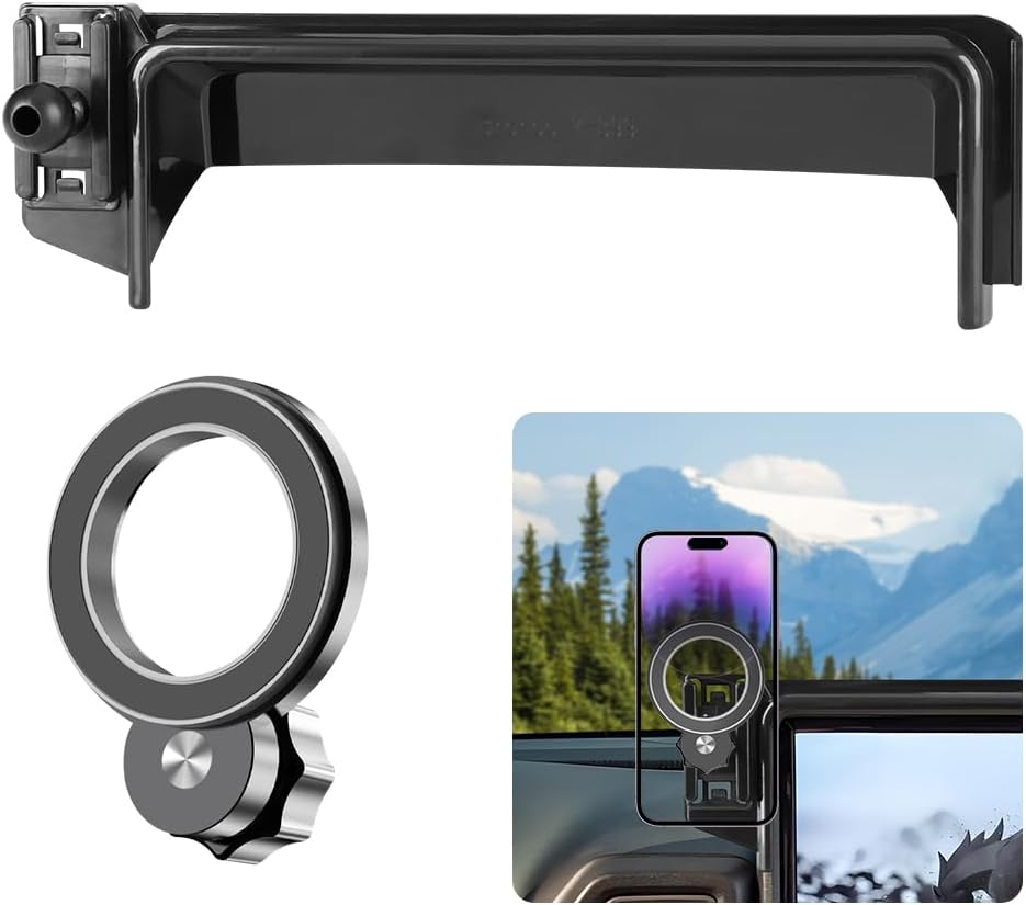 Car Magnetic Phone Mount for Ford Bronco Sport 2021 2022 2023 2024 [ 8-Inch Screen ] Auto Interior Accessories Best Cellphone Holder Mobile Cradle Cell Phones Navigation Charging Magnet Stand