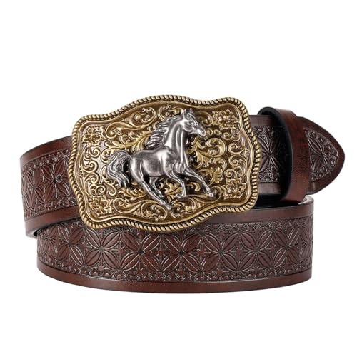 Animal Western Cowboy Style Leather Niche Design Essential Belt For Men