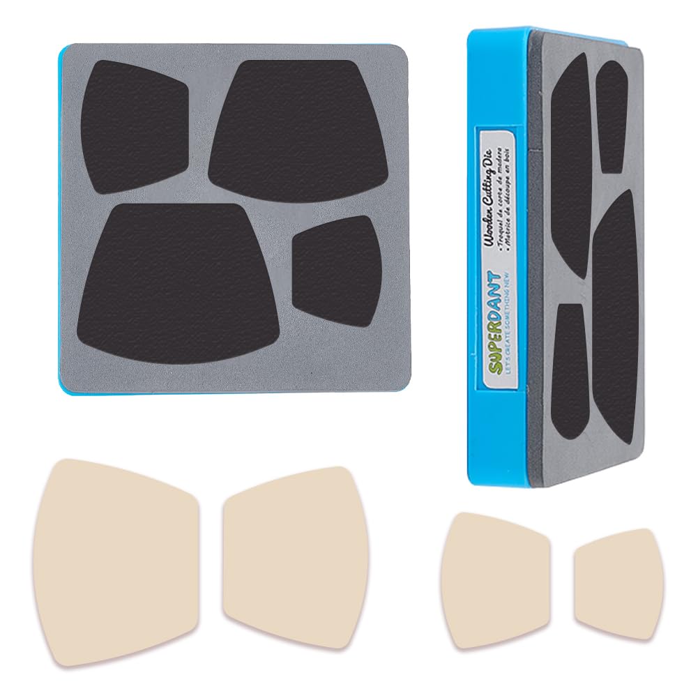 SUPERDANT Trapezium with Rounded Edges Cutting Dies Trapezoidal Leather Die Cutter Faux Leather Die Cuts Machine Leather Craft Punch Tool for Jewelry Making DIY Wooden Dies for Crafters