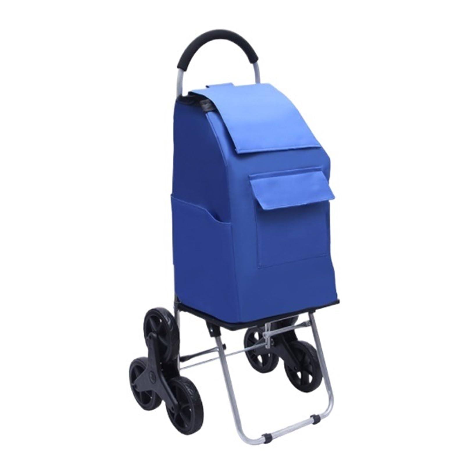 Dannmpx Small Round Head Shopping Trolley Foldable Shopping Cart Stair Climbing Trolley For Short Trips Camping Utility Cart(Small Round Head)