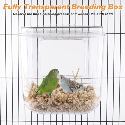 Image of No Mess Automatic Bird Feeder with Hooks Hanging,2 in 1 Bird Bath for Cage,Multifunctional Bird Food Container Bathing Tubs,Parrot Seed Feeders Bird Cage Accessories for Budgies Lovebirds Cockatiels