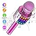 Produktbild SunTop Karaoke Mikrofon, Bluetooth Mikrophon mit LED Dynamische Lichteffekte, Drahtlose Mikrofon Sprecher für Aufnahme/Singen, Rekorder, Kamera, bluetooth-Lautsprecher