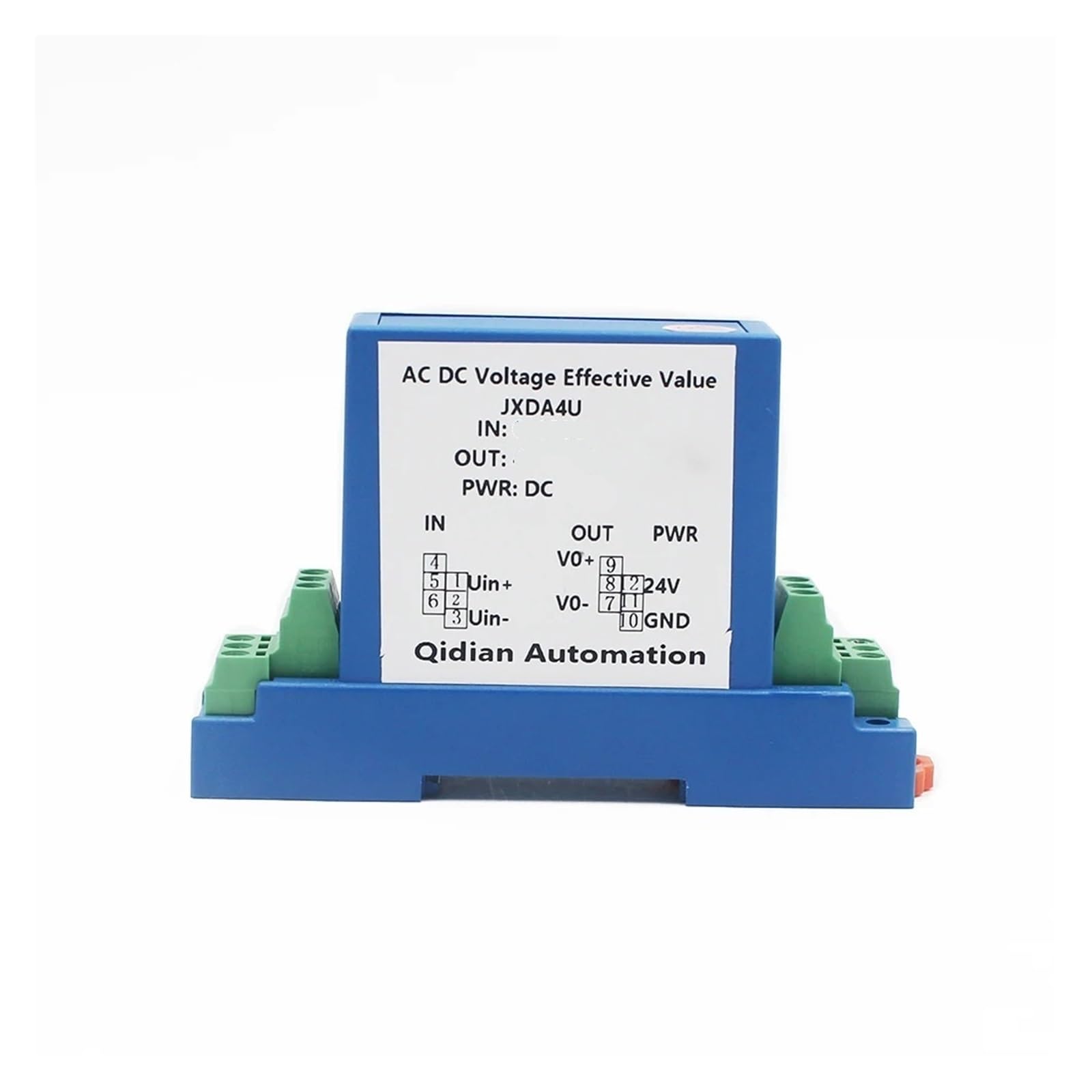 PXQCHAVLN DC12V power supply 4-20mA output AC DC voltage transmitter 50V 75V 110V 220V 380V 500V 1000V voltage sensor sensor 96 * 96mm(Ac Dc0-75v Input)