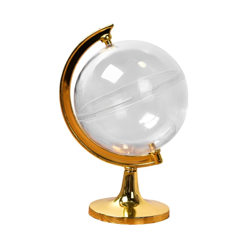 Eforcase 10PCS Clear Candy Boxes Mini Globe Candy Containers Transparent Round Globe Treat Boxes Wedding Favor Boxes Storage Container Candy Jars Decorations for Bridal Shower Wedding Party
