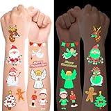 15 Blatt Weihnachtstatoos Kinder, Weihnachten Tattoo Adventskalender Füllung Kinder, Nikolaus Geschenke Kleinigkeiten Weihnachtsgeschenke