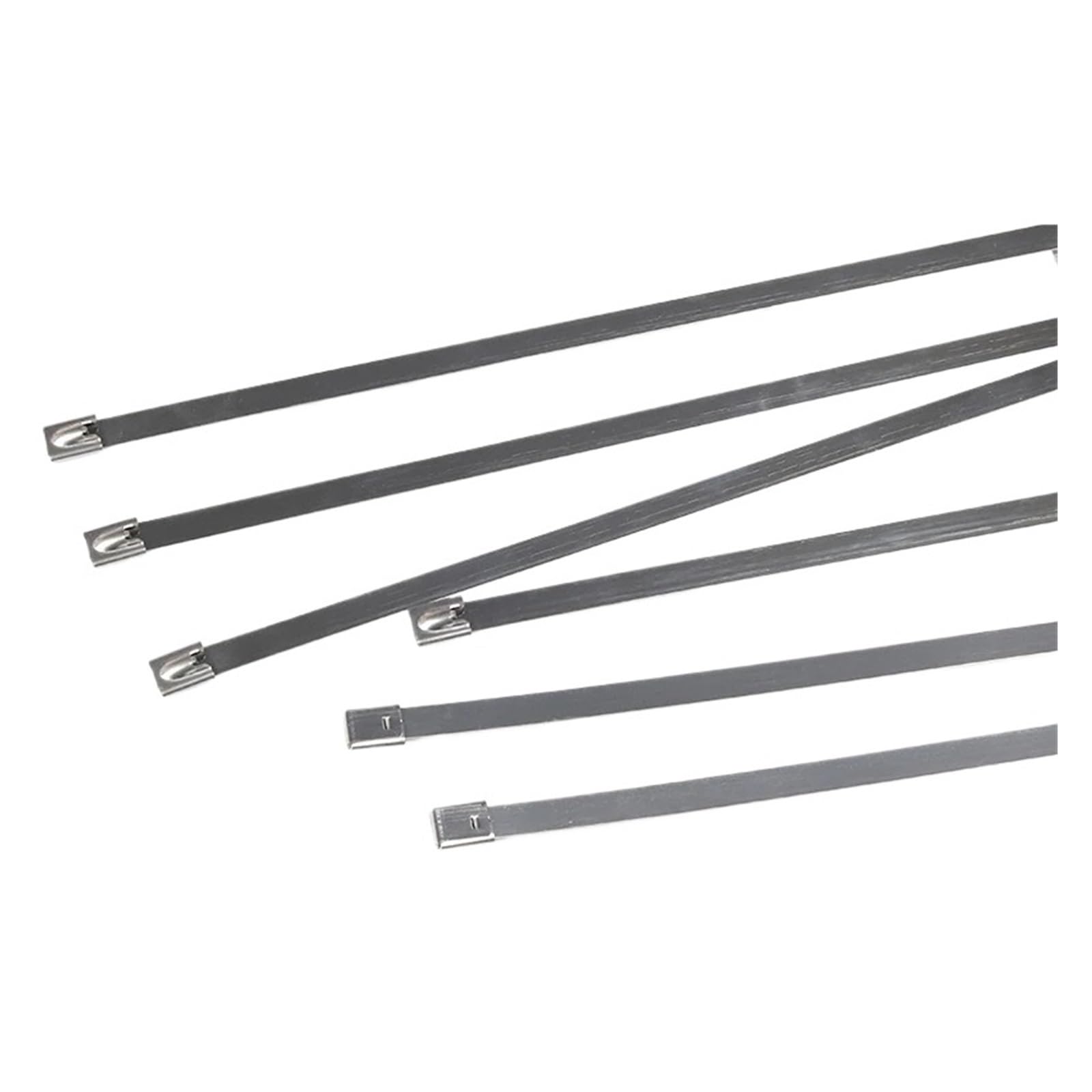 100 Pezzi Fascette in Acciaio Inox 304 da 4,6 mm, Resistenza Elevata, Autobloccanti, Multiuso (Ideali per Fissaggio Fasce Termiche per Scarichi)(800mm)