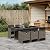 YITHOPI 7 Piece Patio Dining Set with Cushions Gray Poly Rattan Versatile Lounge Furniture Outdoor Lounge Set Patio Furniture Sets Balcony Furniture Sets for patios, Gardens, Decks