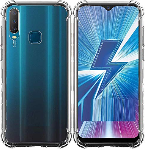 Image of Lustree Compatible with vivo Z1 Pro Back Cover| Clear + TPU Case with 4 Corner Air Cushion Protection & Camera Protection | Slim& Stylus Cover for vivo Z1 Pro