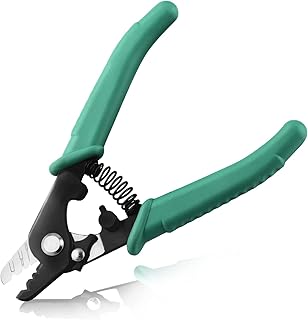 LEONTOOL 3 Hole Fiber Stripper Not Hurt Wire Core Wire Stripper Cutter Tool, Precision Fiber Optic Stripper Wire Stripper for Fiber Optics, Multi-function Cutting Plier for Installers and Electricians