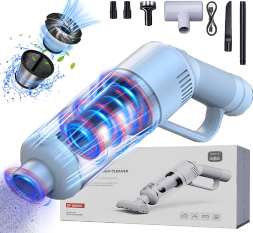 Handstaubsauger, 16000Pa Handstaubsauger Akku Beutellos Testsieger, Akku Handstaubsauger Nass/Trocken,120W Autostaubsauger, Handstaubsauger Kabellos für Auto/Haus, Filter+Edelstahlsieb-Upgrade Weiß Handstaubsauger, 16000Pa Handstaubsauger Akku Beutellos Testsieger, Akku Handstaubsauger Nass/Trocken,120W Autostaubsauger, Handstaubsauger Kabellos für Auto/Haus, Filter+Edelstahlsieb-Upgrade Weiß