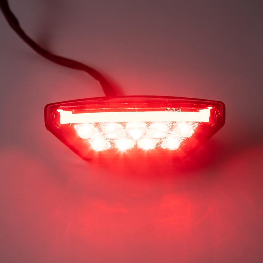 Motocykl tylne światło czerwone LED światło hamowania tylne światło tablicy rejestracyjnej uniwersalny do jazdy dziennej dla 12V motocykl skuter ATV quad trójkołowy światła hamowania (czerwony)