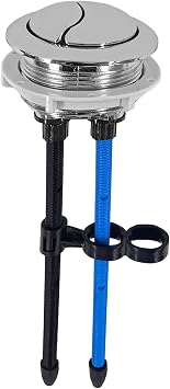 48mm/1.89 inch Dual Push Flushing Toilet Button Toilet Tank Button Toilet Button Flush Button Replacement with Thread Diameter, Lengthen to 7.87inch/20cm