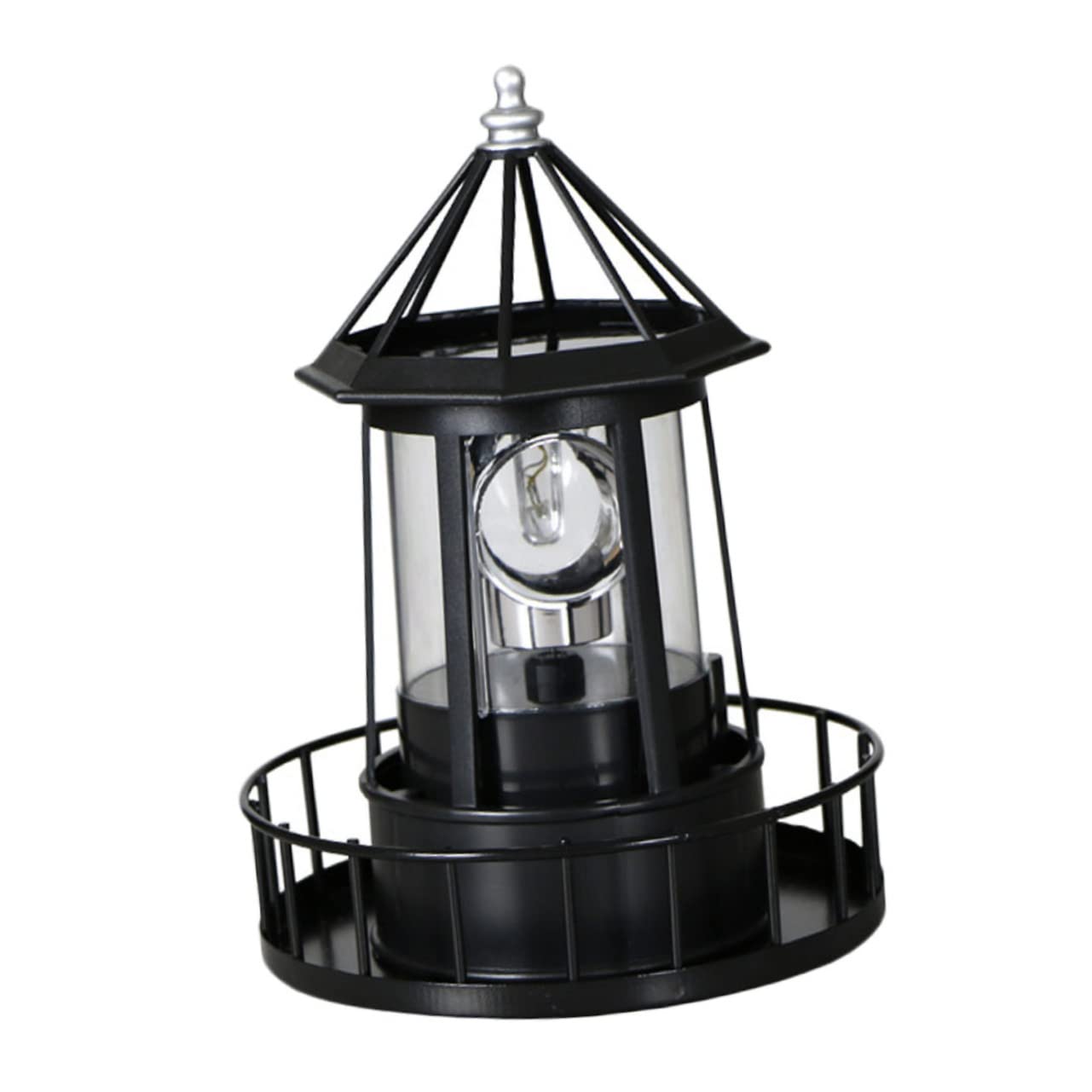 Solar-Leuchtturm Für Den Garten – 21 X 15 Cm, Rotierend, IP44 Wasserdicht | Dekorative Außenleuchte Für Zaun, Terrasse & Hof