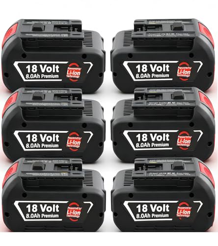 6X 8.0Ah/8000mAh Ersatzakku für Bosch akku 18V BAT618 BAT618G BAT609 BAT609G BAT619 BAT619G BAT610G BAT610 BAT612 BAT622 18V Akku Ersatzteile