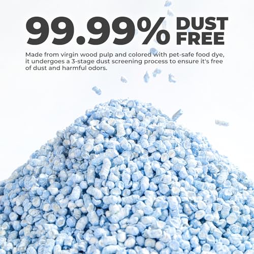 mini&moe Rabbit Litter Paper Pellet Bedding: Hamster Bedding Odor Control & Moisture Absorbent Natural Paper Pellet Bedding - for Small Animal Guinea Pigs,Rabbits Bedding 1.98lb - Image 4