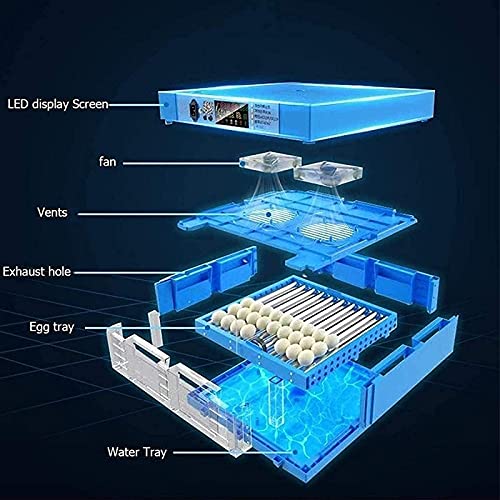 Ei incubator, 128 eieren Volautomatische pluimvee Hatcher Machine, LED Candler Automatische Egg Turner… - Afbeelding 3