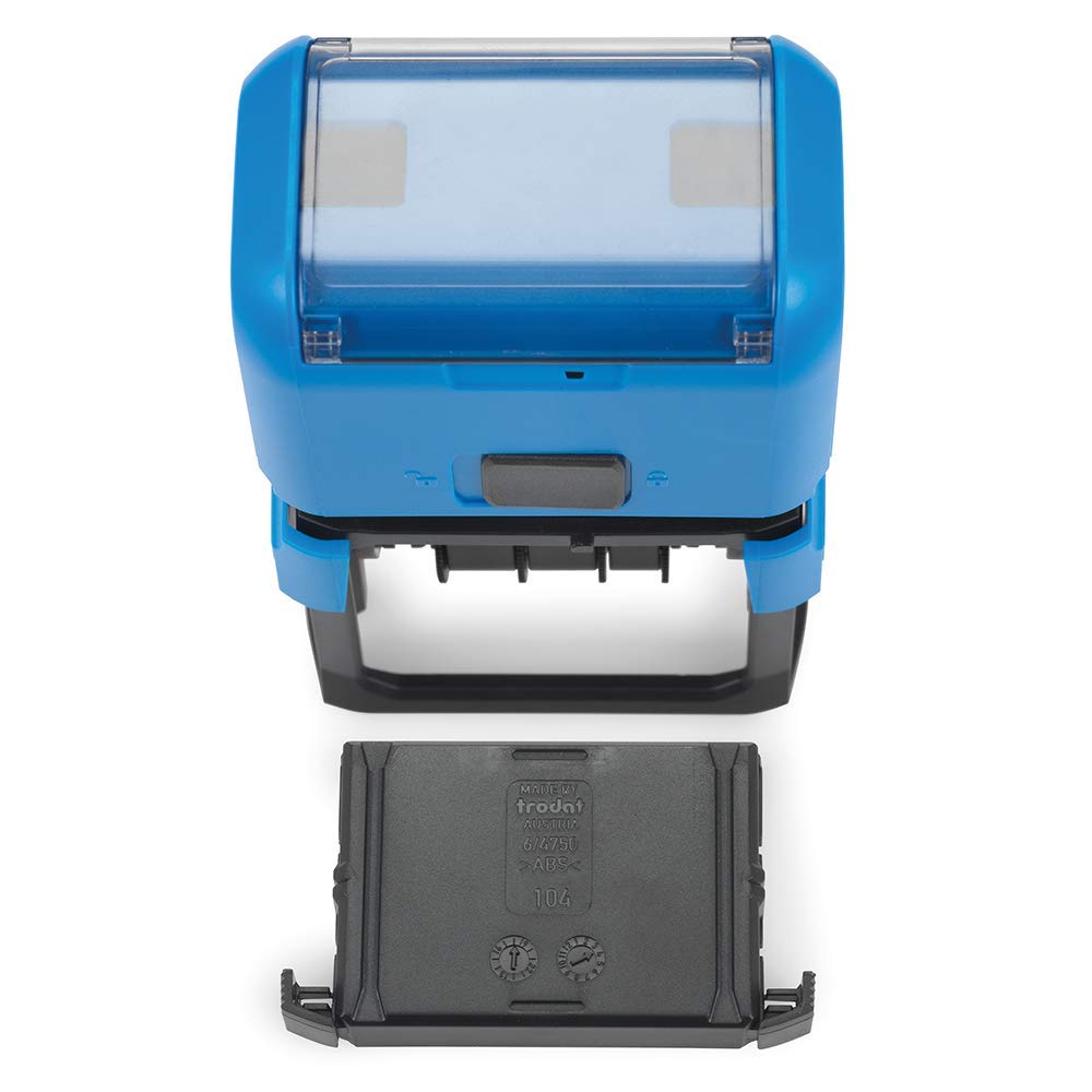 Trodat Printy 4750 Date Typomatic - Sello automático, color azul y rojo