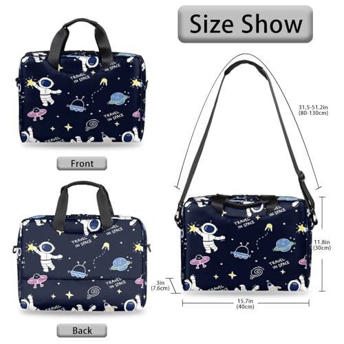 Bolso para portátil con tema espacial, 16 pulgadas, resistente al agua miniatura 5