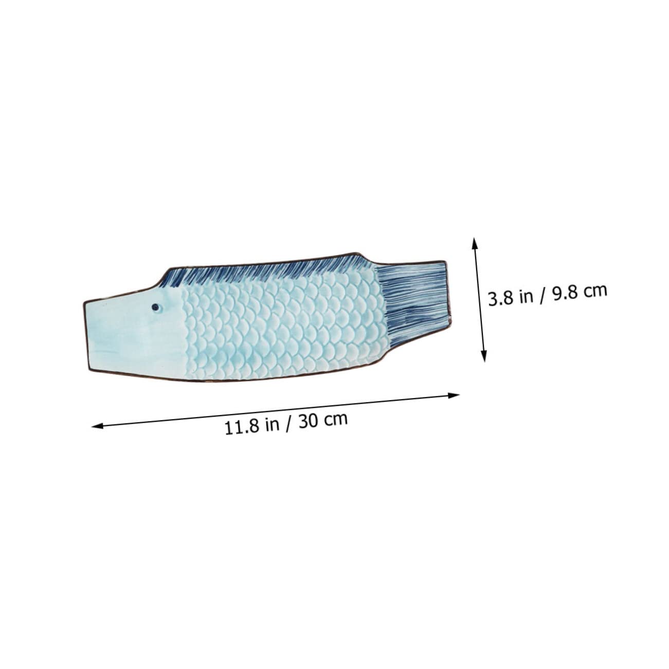 Platte Sushi Leicht Design Japanischem Elegantem mit Reinigen zu Kreative Fischförmige Keramik Dekorative Sashimi Schale für Familien und Aperitifs