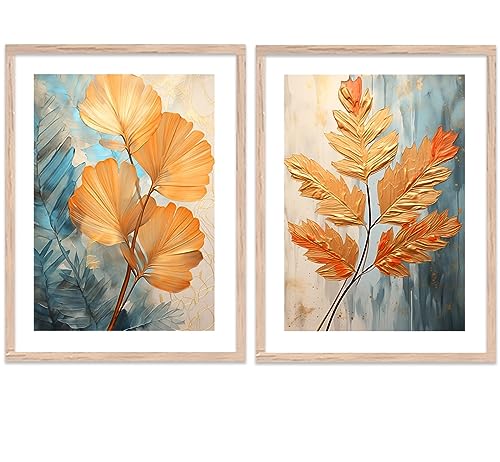 Image of kotart Paper Aesthetic Modern Art Wall Paintings With Frame For Living Room Bedroom Office Wall Decoration - Home Decor Frames Set of 2 (Art 2, 19x25 inch)