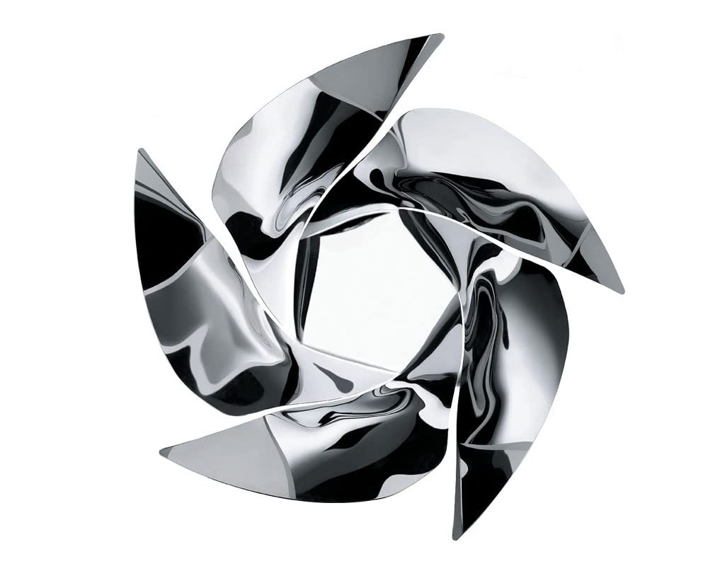 Alessi Barknest BM02 - Cestino Portafrutta di Design con Decoro Traforato in Acciaio Inox 18/10