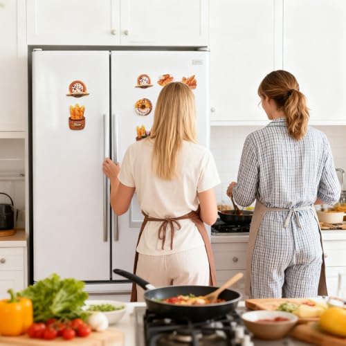 12 imanes decorativos para refrigerador temática comida miniatura 3