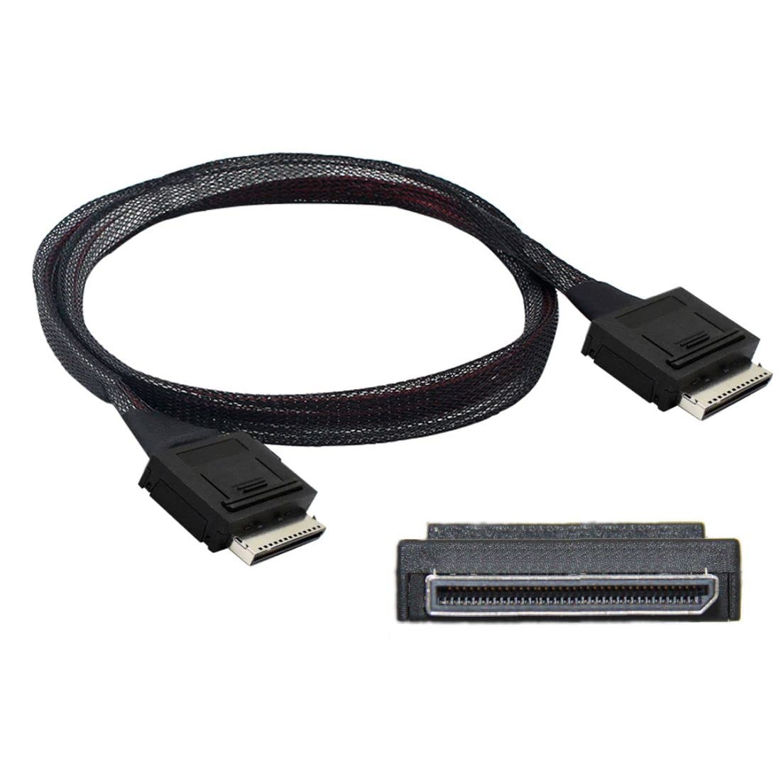 chenyang CY SFF-8611 a SFF-8611 - Cavo OCuLink PCIe PCI-Express SFF-8611, 8 x 8-Lane maschio a spina SSD, 50 cm