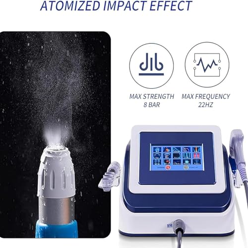 Máquina de Terapia por Ondas de Choque para Alivio de Dolor Articular y Muscular - Cabezas de Trabajo Enfocadas y Radiales para Regeneración Efectiva de Tejidos, 0.5-8 Bar, Diseño Portátil, Azul miniatura 4