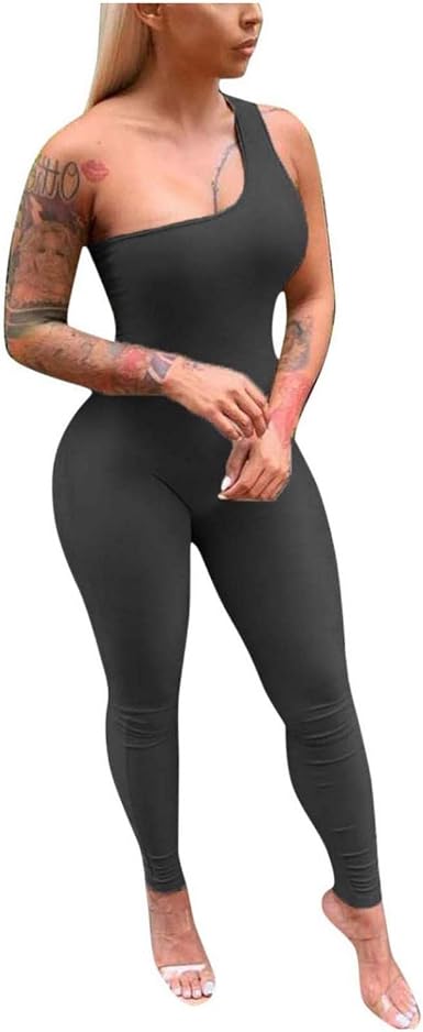FEDULK One Shoulder Jumpsuit Women Sexy 