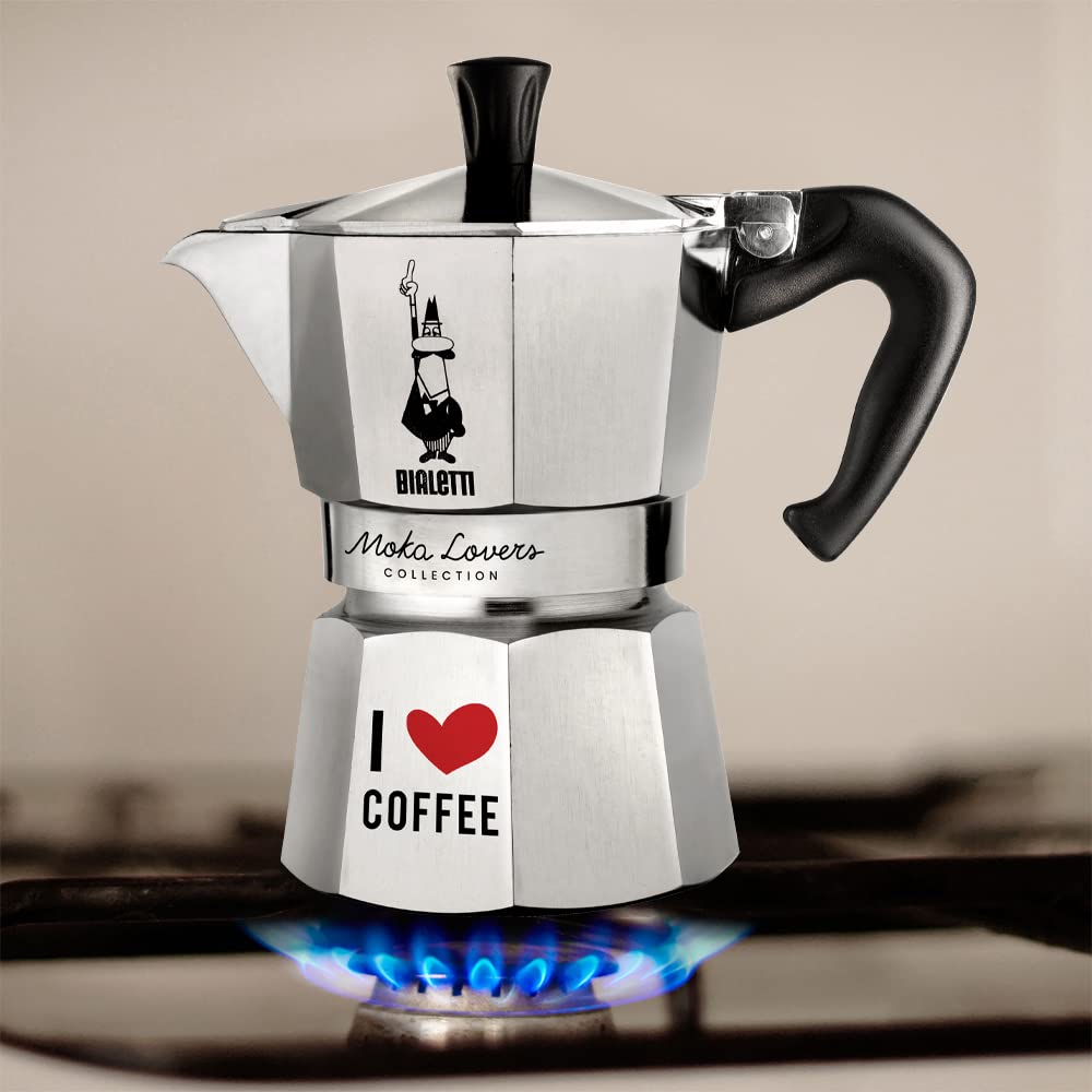 BIALETTI Mocha Express ILC 3 Cup Silver Direct Fire Type (Coffee