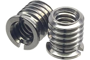 Stainless Steel 1/4"-20 Female to 3/8"-16 Male Screw Adapter