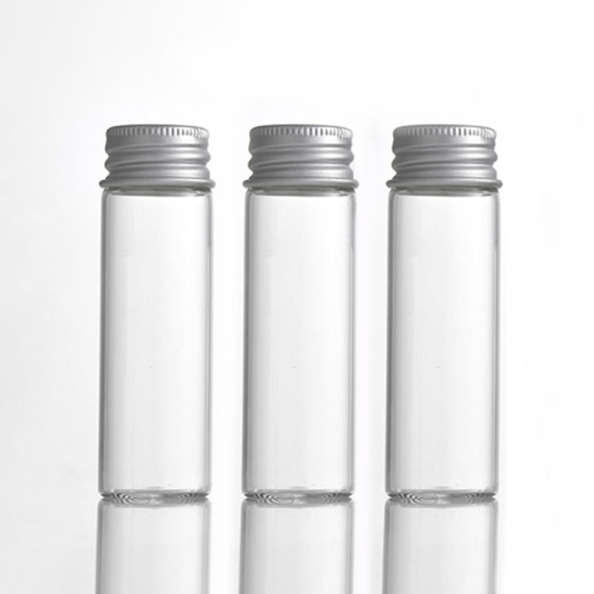 jojofuny Glasfläschchen Kleine Transparente Fläschchen 30 Stück 50 Ml mit Schraubverschluss Vielseitig Einsetzbar mit Exzellenter Abdichtung für Ätherische Öle für Hochzeitsgeschenke