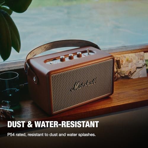 Image of Marshall Kilburn III Portable Bluetooth Speaker with 50+ Hours of Portable Playtime, (360 Sound), Dust & Water-Resistant (IP54) - Brown.