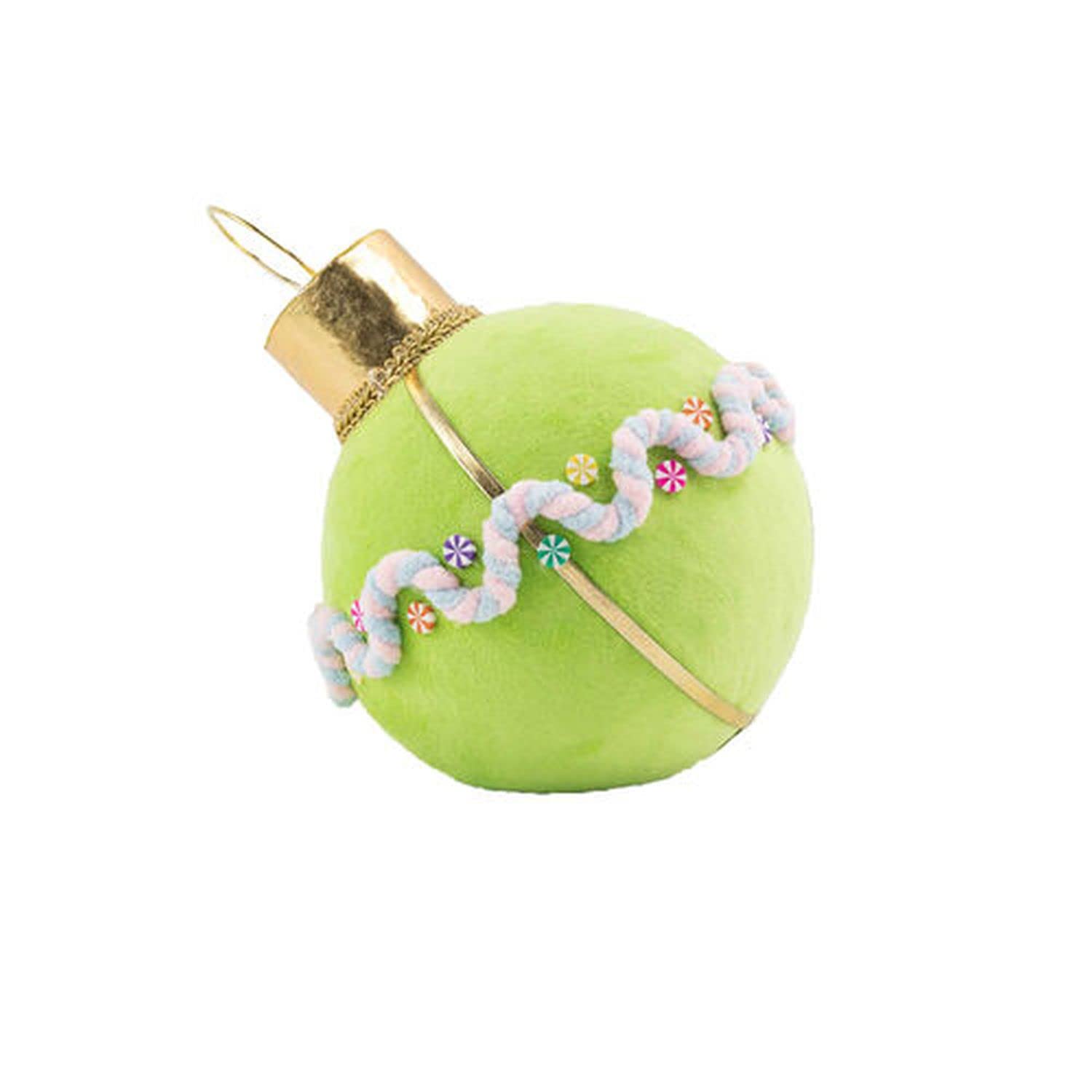 December Diamonds Snow Cream Shoppe 8" Green Bauble Tabletop - Cute Christmas Collectible