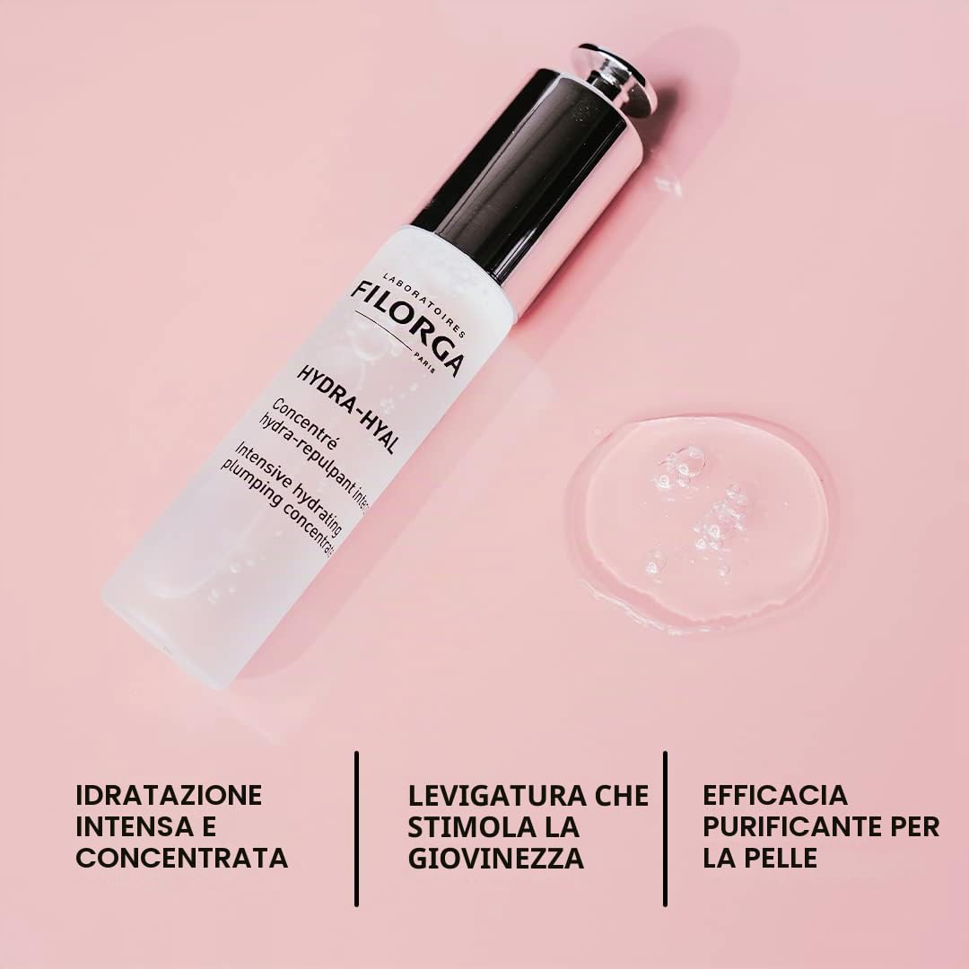Filorga Hydra Hyal Intensive Hydrating Plumping Concentrato Idratante Viso, Donna, 30 ml